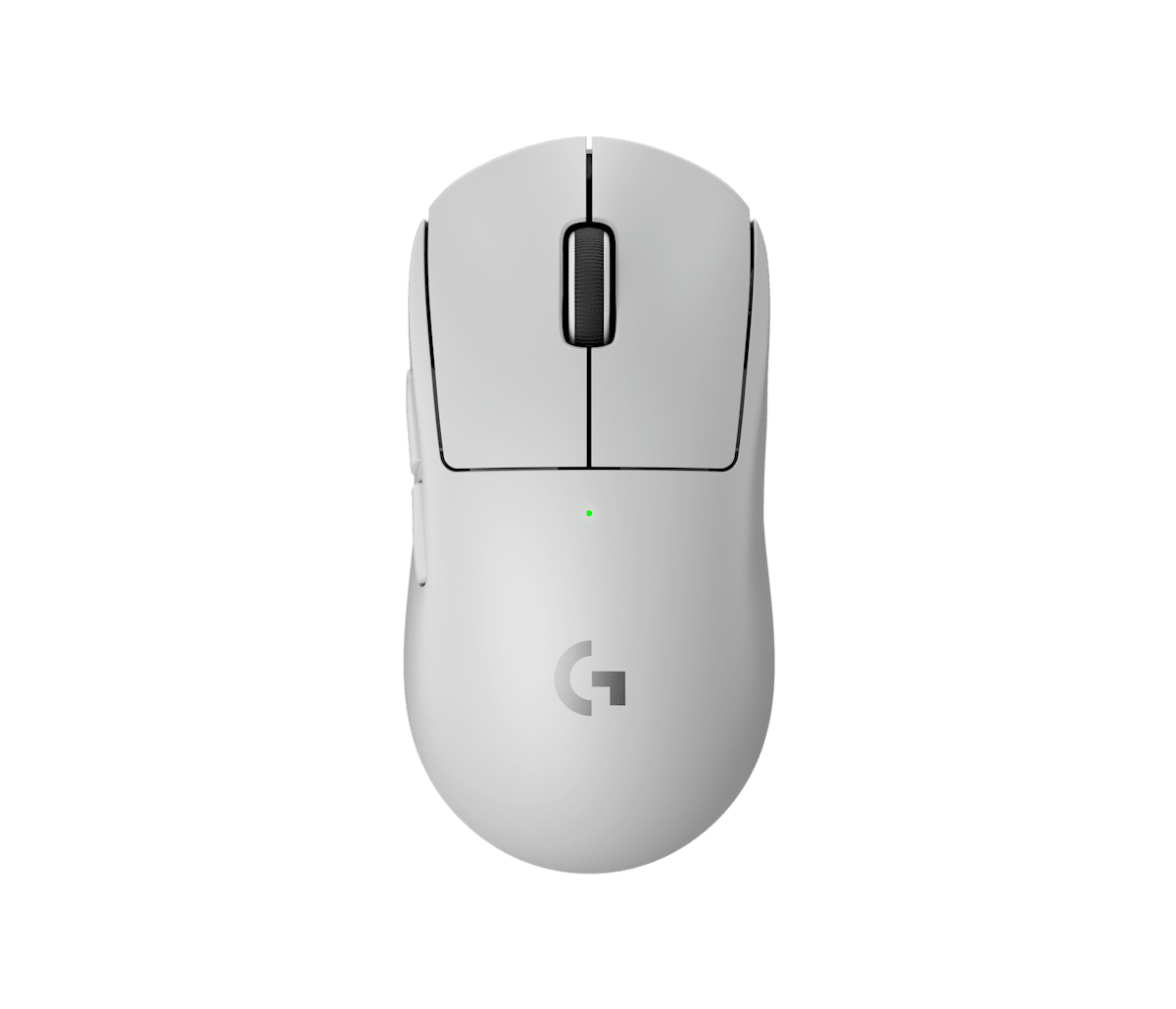 ホワイトのLogicool G PRO X SUPERLIGHT 2を上から確認できるメーカー公式画像。