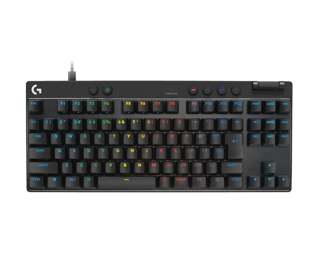 Logicool G PRO X TKL RAPIDの日本語配列モデル。メーカー公式画像。